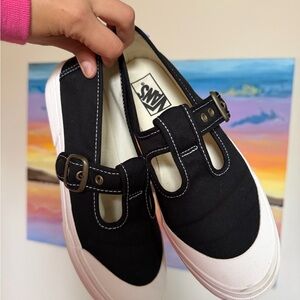 Vans Black and White Mary Jane’s Shoes